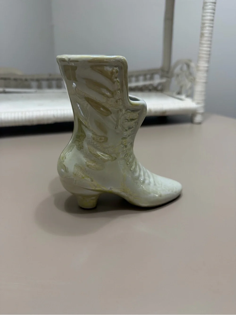 Vintage Classic Women's Victorian-Style Ankle Boot - Pale Green